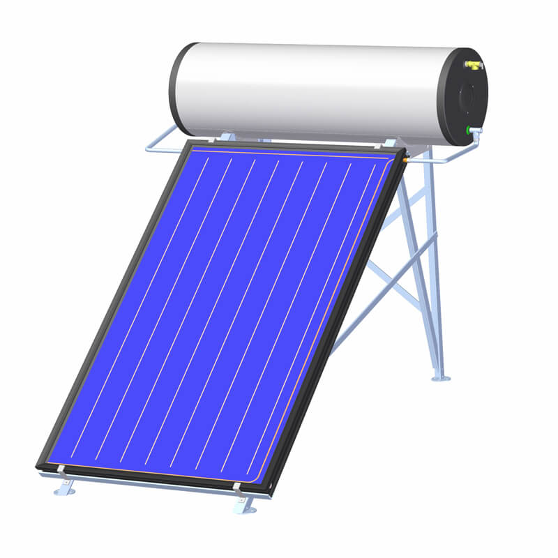 Aquecedor solar de água de tela plana de circuito aberto